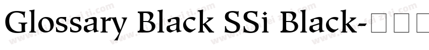 Glossary Black SSi Black字体转换